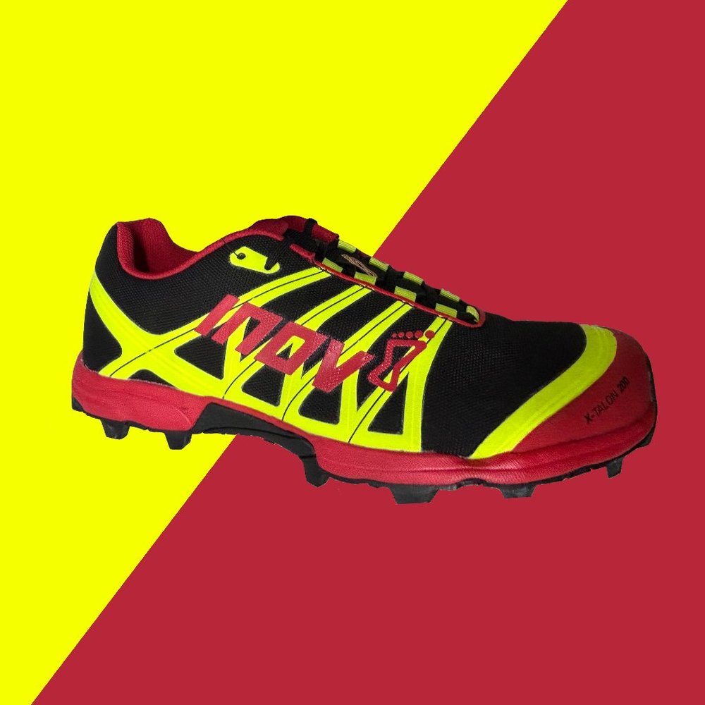 Inov-8 X-Talon 200 (Unisex): Conquer Trails with Black/Red/Neon Yellow Power